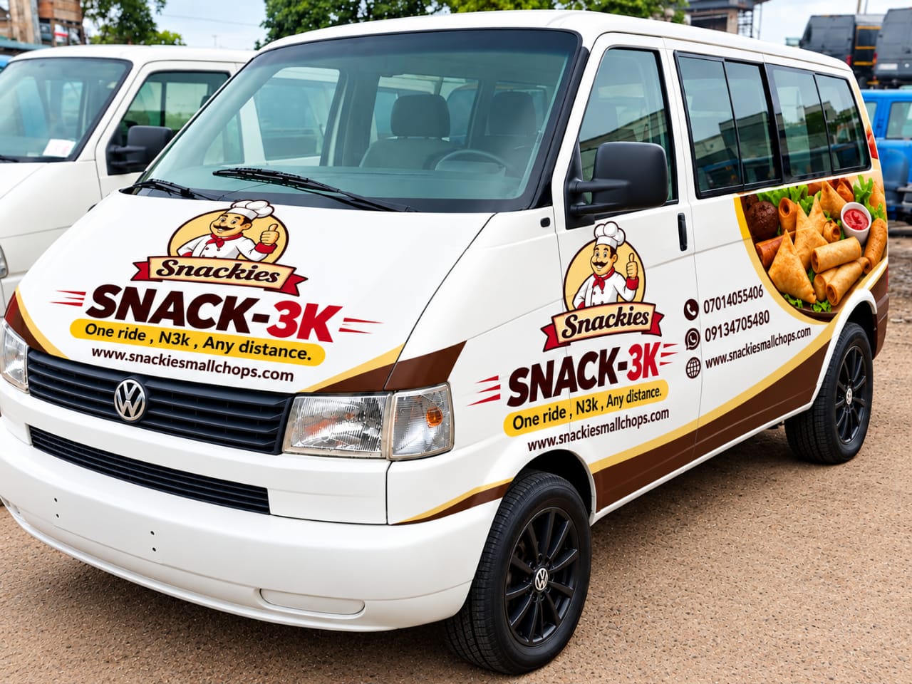 SNACK-3K branded delivery van