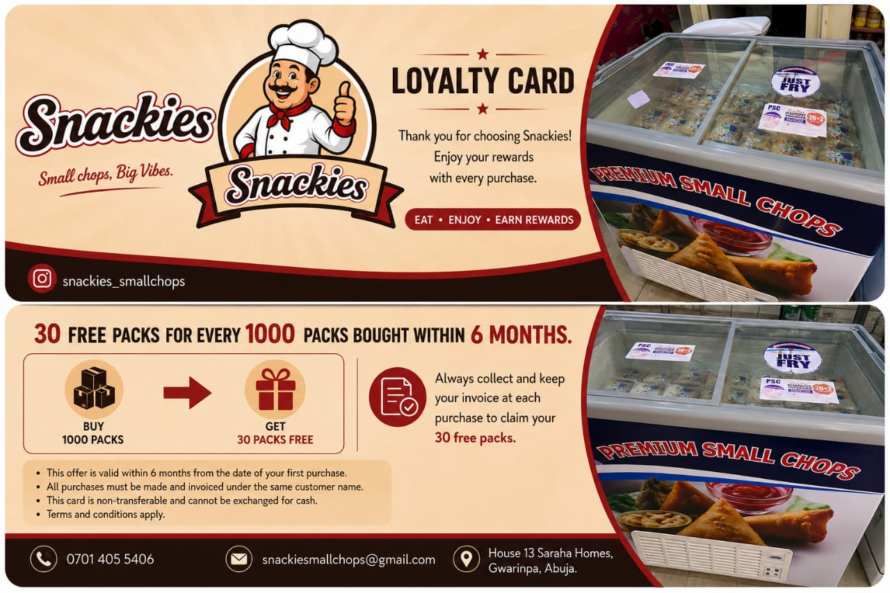 Snackies loyalty card