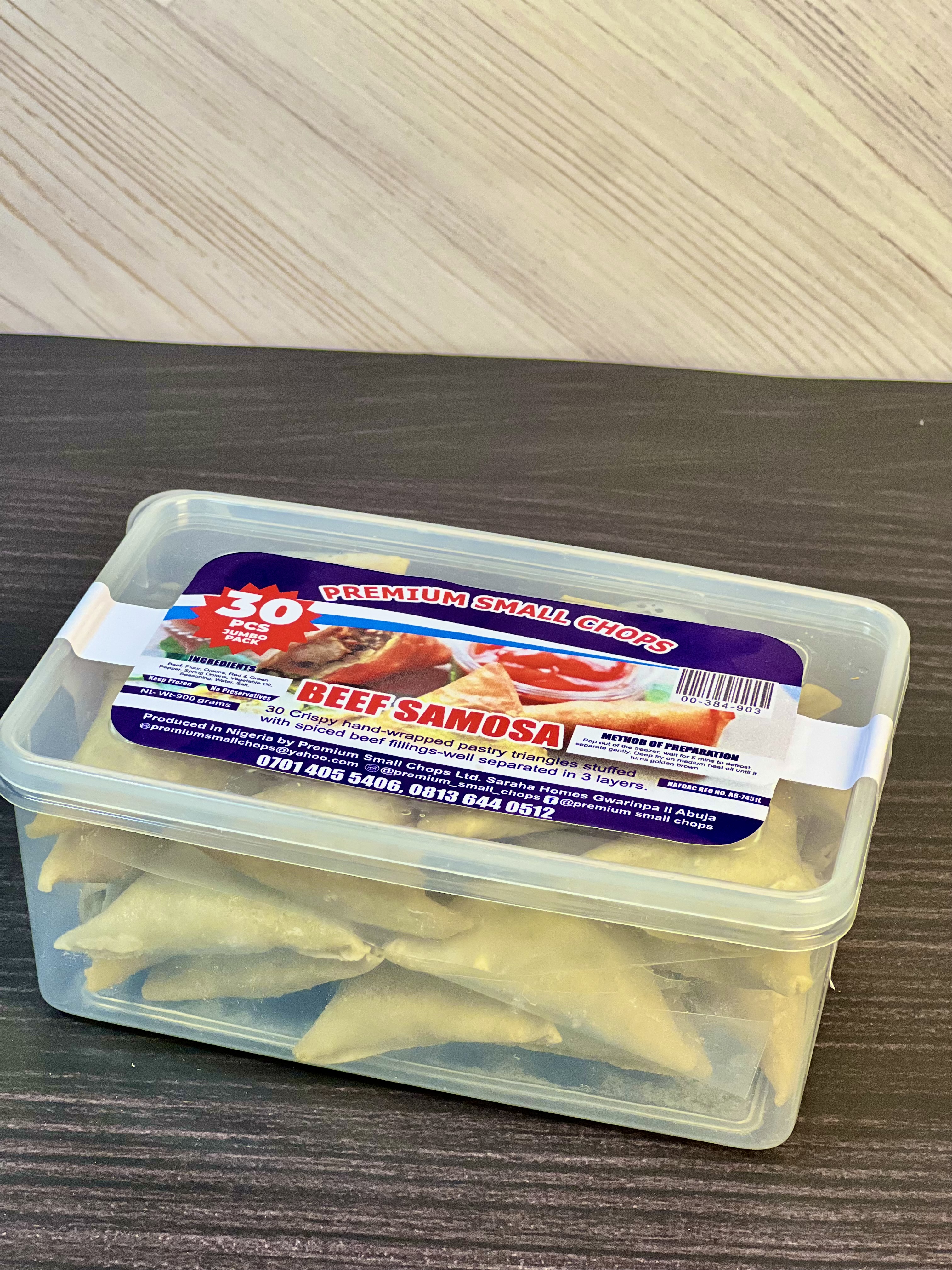 PSC jumbo pack beef samosas